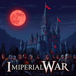 A pixel art cover illustration for a video game titled 'Imperial War'