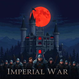 A pixel art cover illustration for a video game titled 'Imperial War'