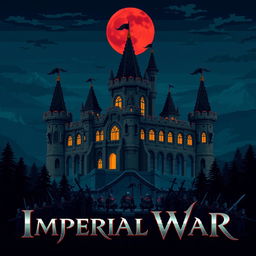 A pixel art cover illustration for a video game titled 'Imperial War'