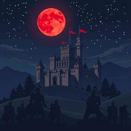 A pixel art cover illustration for a video game titled 'Imperial War'