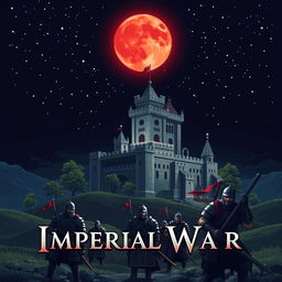 A pixel art cover illustration for a video game titled 'Imperial War'