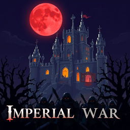 A pixel art cover illustration for a video game titled 'Imperial War'