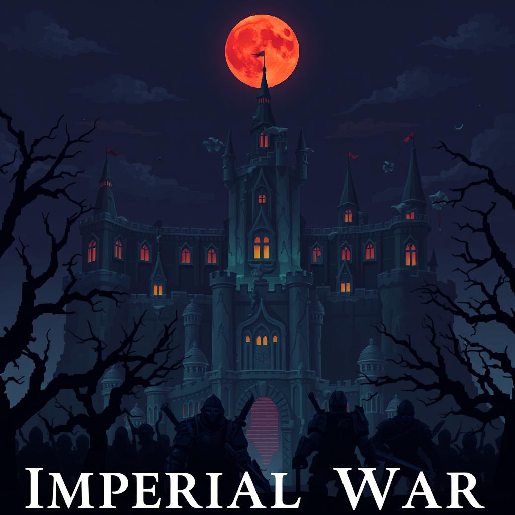 A pixel art cover illustration for a video game titled 'Imperial War'