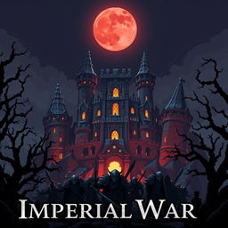 A pixel art cover illustration for a video game titled 'Imperial War'