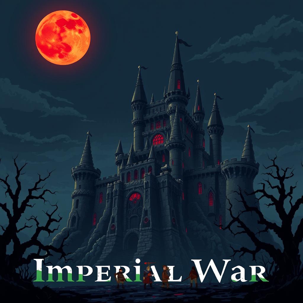 A pixel art cover illustration for a video game titled 'Imperial War'