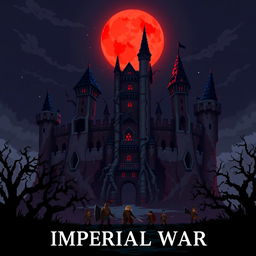 A pixel art cover illustration for a video game titled 'Imperial War'