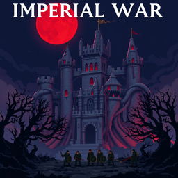 A pixel art cover illustration for a video game titled 'Imperial War'