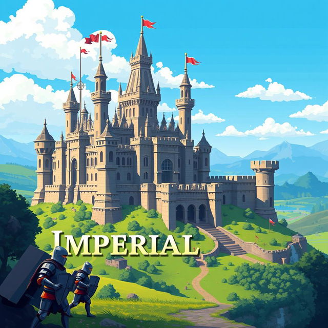 A pixel art cover illustration for a video game titled 'Imperial War'