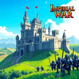 A pixel art cover illustration for a video game titled 'Imperial War'