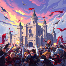A pixel art cover illustration for a video game titled 'Imperial War'