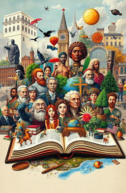 An artistic and captivating representation of the essence of humanities and social sciences, showcasing diverse elements such as literature, art, sociology, psychology, and culture