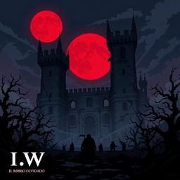 A pixel art cover illustration for a video game titled 'I