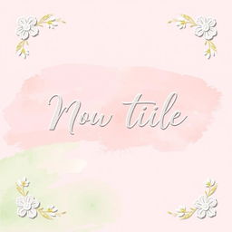 A beautifully designed cover featuring a harmonious blend of pastel pink and pista green colors