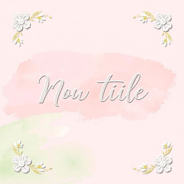 A beautifully designed cover featuring a harmonious blend of pastel pink and pista green colors