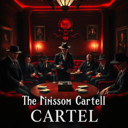 A dark, atmospheric scene depicting 'The Crimson Cartel,' a notorious mafia group