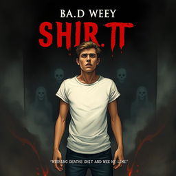A captivating book cover illustration featuring a dramatic and eerie scene