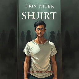 A captivating book cover illustration featuring a dramatic and eerie scene