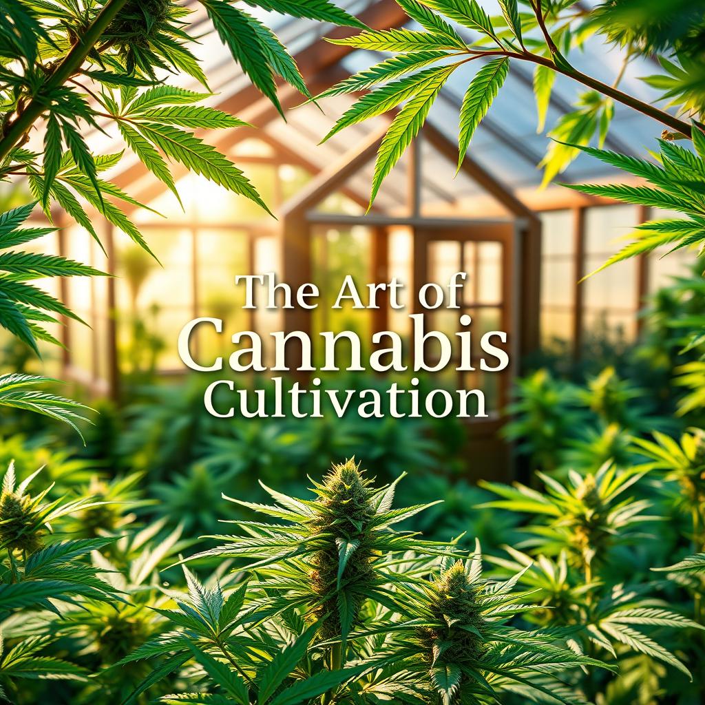 A captivating book cover design for 'The Art of Cannabis Cultivation'