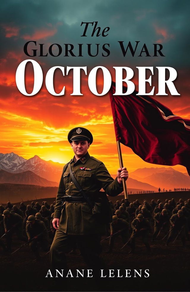 A dramatic and striking book cover depicting the glorious war of October