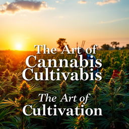 A vibrant and lush landscape showcasing a cannabis cultivation scene