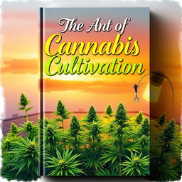 A vibrant and eye-catching book cover for 'The Art of Cannabis Cultivation'