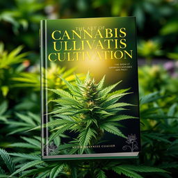 A visually striking book cover for 'The Art of Cannabis Cultivation'