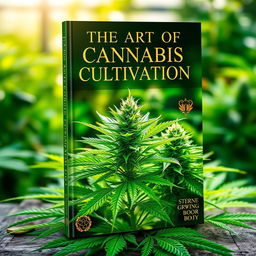 A visually striking book cover for 'The Art of Cannabis Cultivation'