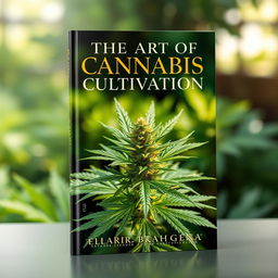 A visually striking book cover for 'The Art of Cannabis Cultivation'