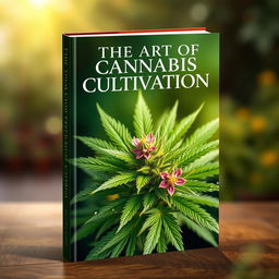 A mesmerizing book cover for 'The Art of Cannabis Cultivation'