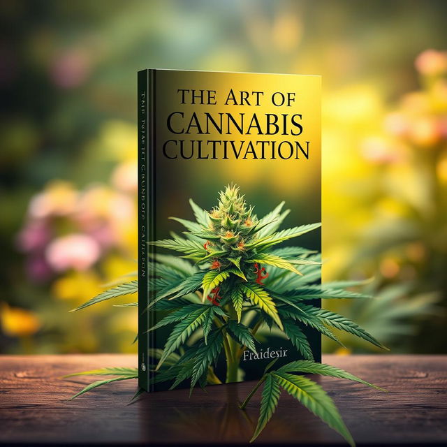 A mesmerizing book cover for 'The Art of Cannabis Cultivation'