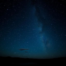A breathtaking scene of a starry night sky filled with an abundance of twinkling stars scattered across a deep, dark blue backdrop