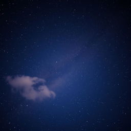 A captivating starry night sky filled with a multitude of sparkling stars scattered across a dark, deep blue expanse