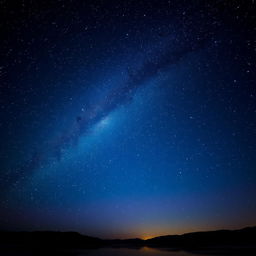 A mesmerizing, cloudless starry night sky filled with countless sparkling stars shining brilliantly against a deep, dark backdrop