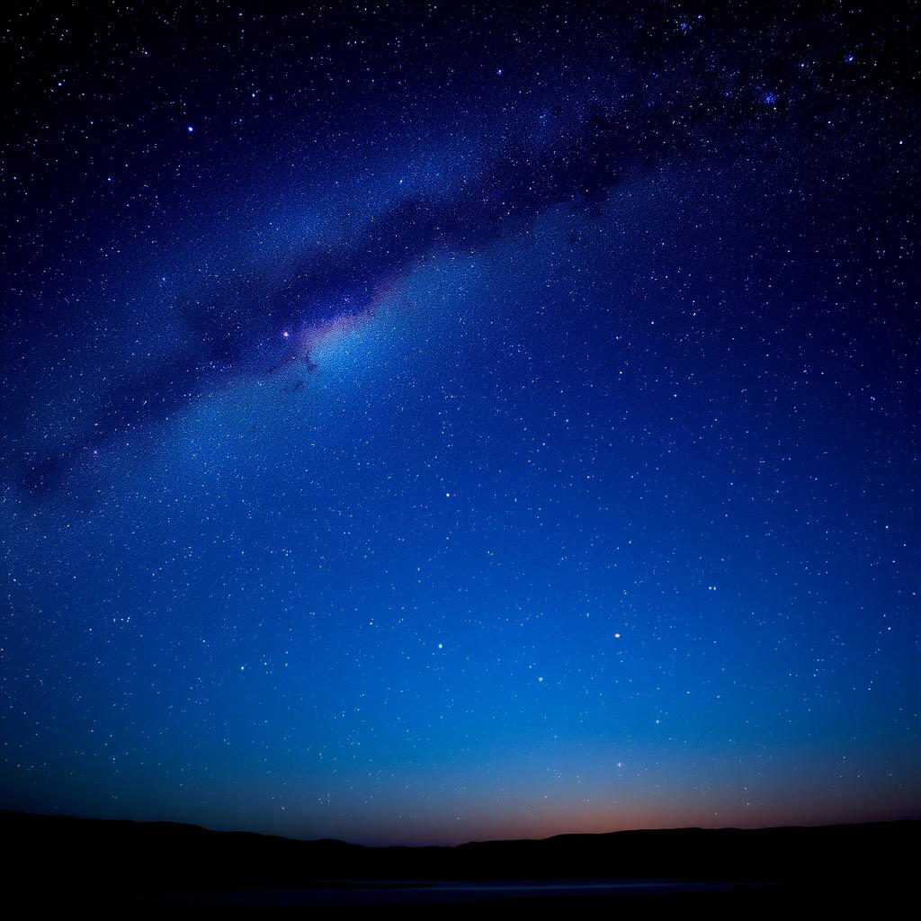 A mesmerizing, cloudless starry night sky filled with countless sparkling stars shining brilliantly against a deep, dark backdrop