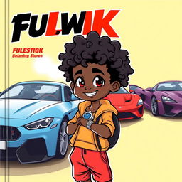 A lively cover featuring a cute black cartoon character with curly hair, dressed in sporty attire