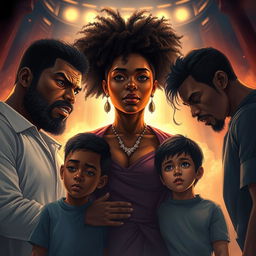A striking and dynamic scene illustrating a powerful and intense moment