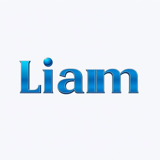 A modern and sleek logo design featuring the name 'Liam'