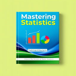 A modern and eye-catching book cover design for a statistics textbook
