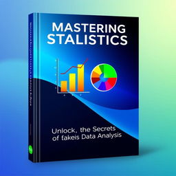 A modern and eye-catching book cover design for a statistics textbook