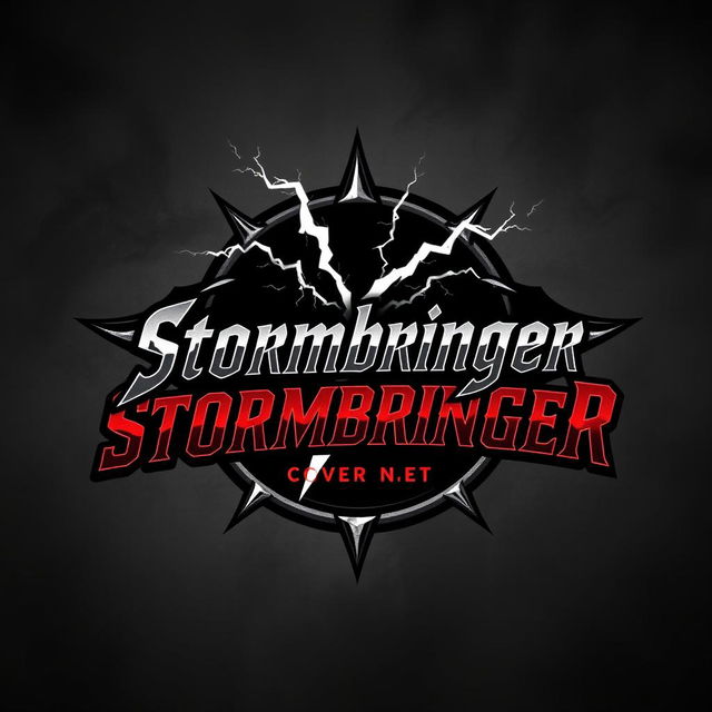 A dynamic and bold logo design for a classic hard rock cover band named 'Stormbringer'