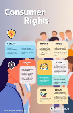 A visually engaging infographic illustrating consumer rights