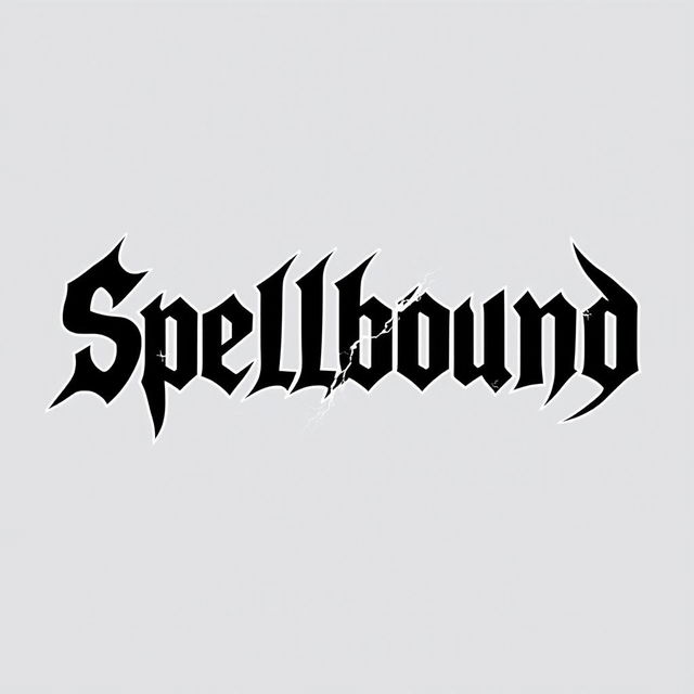 A bold and striking logo for a classic hard rock band named 'Spellbound'