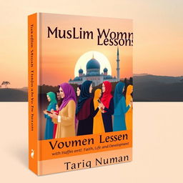 A captivating paperback book cover design for the title 'Muslim Women Lessons: Faith, Life, and Development' by author Tariq Numan