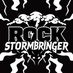 A logo design for a classic hard rock band named 'Stormbringer'