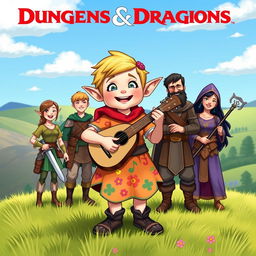 A heartfelt and inclusive portrayal of a Dungeons & Dragons character with Down syndrome, showcasing their unique strengths and personality