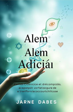 A visually striking book cover for 'Além da Adição: Como a Ciência e a Compaixão Aceleram a Transformação Pessoal'