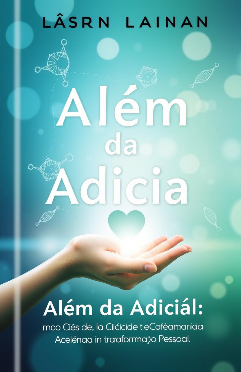 A visually striking book cover for 'Além da Adição: Como a Ciência e a Compaixão Aceleram a Transformação Pessoal'