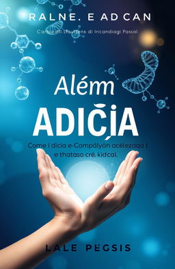 A visually striking book cover for 'Além da Adição: Como a Ciência e a Compaixão Aceleram a Transformação Pessoal'