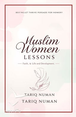 A paperback book cover for KDP titled 'Muslim Women Lessons: Faith, Life, and Development'