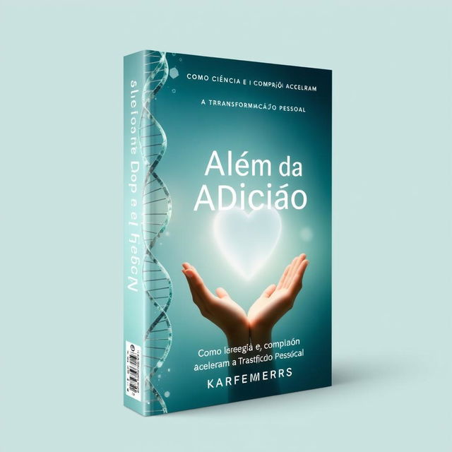 An impactful book cover design for "Além da Adição: Como a Ciência e a Compaixão Aceleram a Transformação Pessoal"